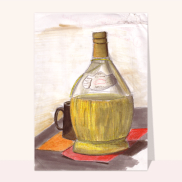 carte divers : Bouteille de vin