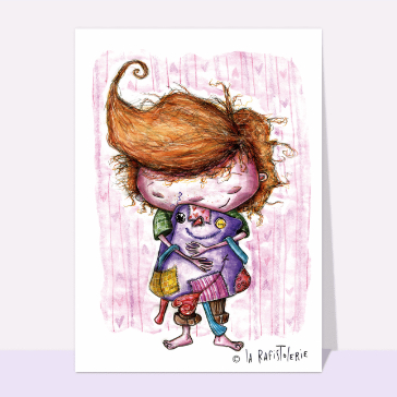 carte divers : Serrer son doudou