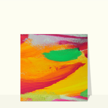 carte divers : Floral abstrait coloré