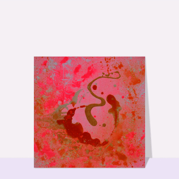 Farandole abstraite de rose et doré