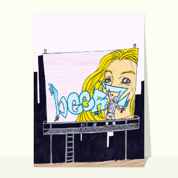 Graff sur une publicité cosmétique