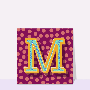 Carte Le M sur des points