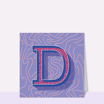Carte Un D en violet
