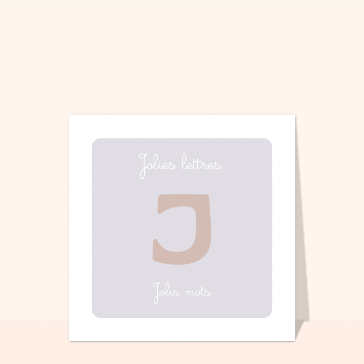 Jolie lettre J et Jolis mots