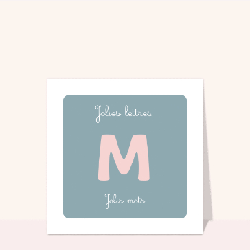 Jolie lettre M et Jolis mots