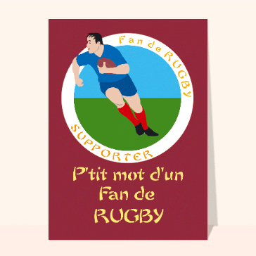 carte de sport : Ptit mot d un fan de rugby