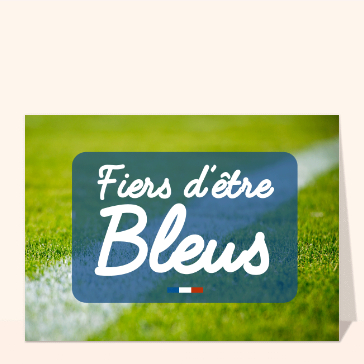 carte de sport : Carte postale fiers d`être bleus