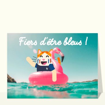 Carte postale fiers d`être bleus à la piscine