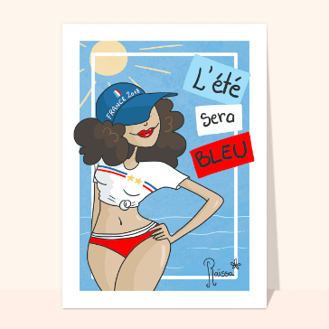 Carte L`été sera bleu