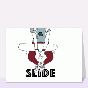 Carte Jeune fille Slide