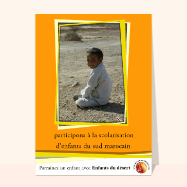Carte enfants du désert : Parrainez un enfant