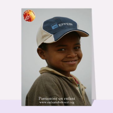 Carte enfants du désert : Parrainons un enfant