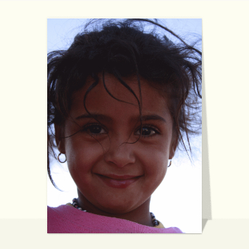 Le sourire d'une petite fille Cartes enfants du désert
