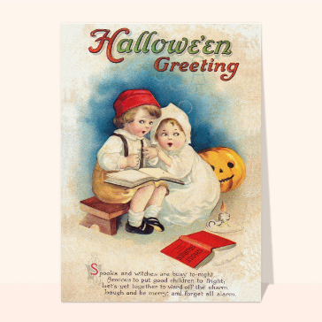 Cartes pour Halloween et Toussaint : Hallowe'en greeting