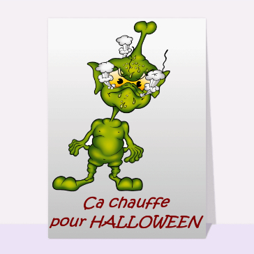 Carte Halloween pour enfant : Ca chauffe pour halloween