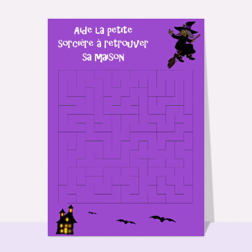 Cartes pour Halloween et Toussaint : Le labyrinthe d'Halloween