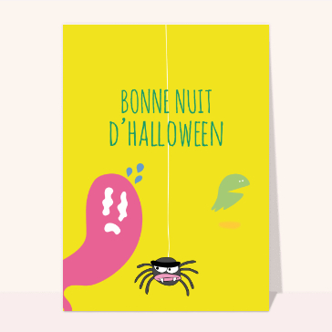 Cartes pour Halloween et Toussaint : La petite araignée d'halloween