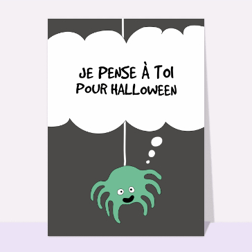Cartes pour Halloween et Toussaint : Je pense à toi pour halloween
