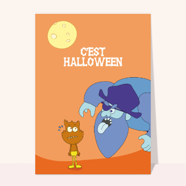 Carte Halloween pour enfant : Fantôme pirate d'halloween