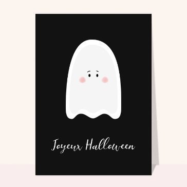 Carte Joyeux Halloween petit fantôme