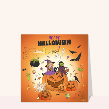 Happy Halloween Cartes Halloween pour enfants