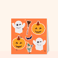 Cartes Halloween pour enfants pour votre texte