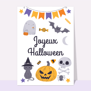 Fête de joyeux Halloween Cartes Halloween pour enfants