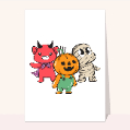 Cartes Halloween pour enfants pour votre texte