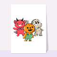 Cartes Halloween pour enfants pour votre texte