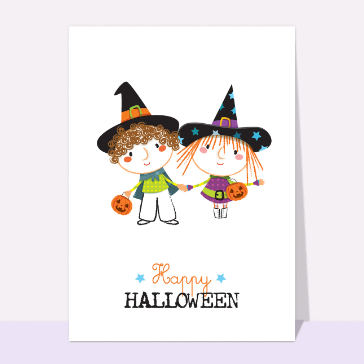 Dessin d`enfant happy halloween Cartes Halloween pour enfants