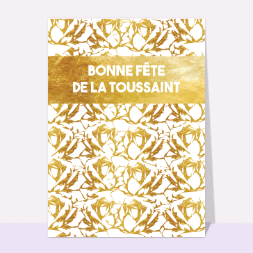 Carte de la Toussaint : Bandeau bonne fête de la Toussaint