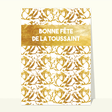 Cartes pour Halloween et Toussaint : Bandeau bonne fête de la Toussaint