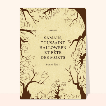 Cartes pour Halloween et Toussaint : Joyeuse Toussaint pour Halloween