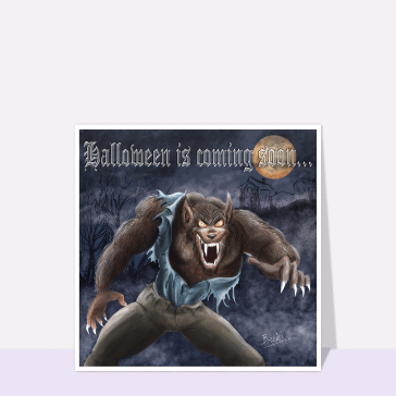 Loup-garou effrayant pour Halloween en approche