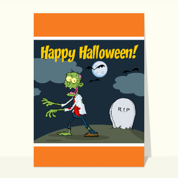 carte halloween : Zombie Happy Halloween