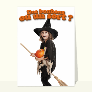 Cartes pour Halloween et Toussaint : Des bonbons ou un sort