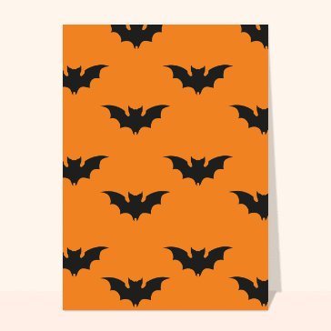carte halloween : Les chauves souris d'halloween