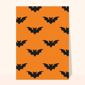 Cartes pour Halloween et Toussaint : Les chauves souris d'halloween
