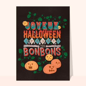 carte halloween : Prépare tes bonbons pour halloween