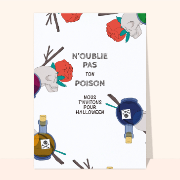 carte halloween : N`oublie pas ton poison pour Halloween