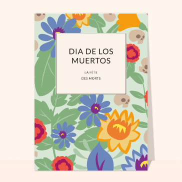 Dia de los muertos avec des fleurs