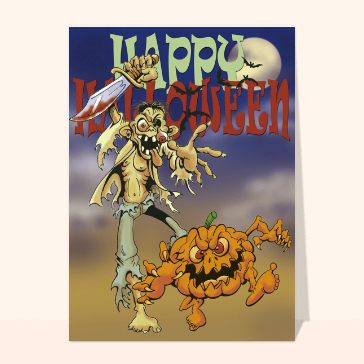 Zombie et citrouille maléfique