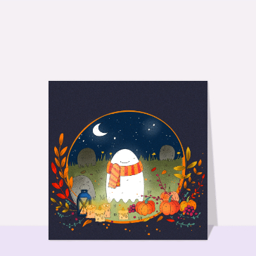 Carte Petit fantôme d`halloween