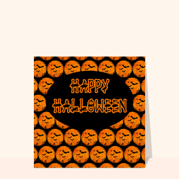 carte halloween : Invasion de chauves-souris pour Halloween