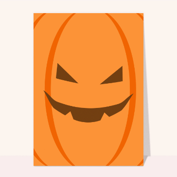 Grosse citrouille d`halloween cartes halloween