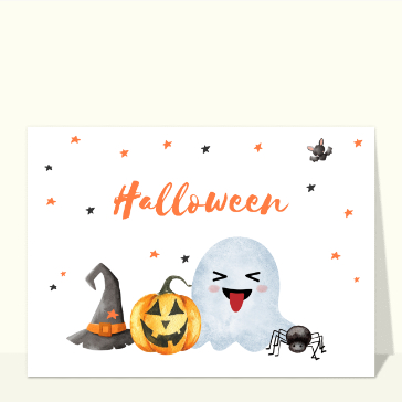 Monstres d`halloween cartes halloween