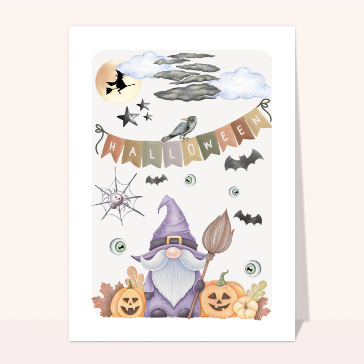 Quelle est donc ce sorcier d`Halloween cartes halloween
