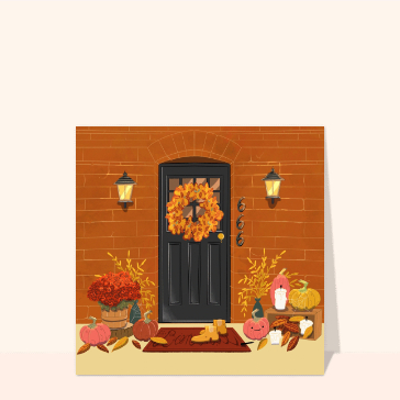 Carte Porte d`halloween
