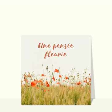 Une pensée fleurie