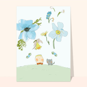 Carte de Mai : Mois de Mai fleuri